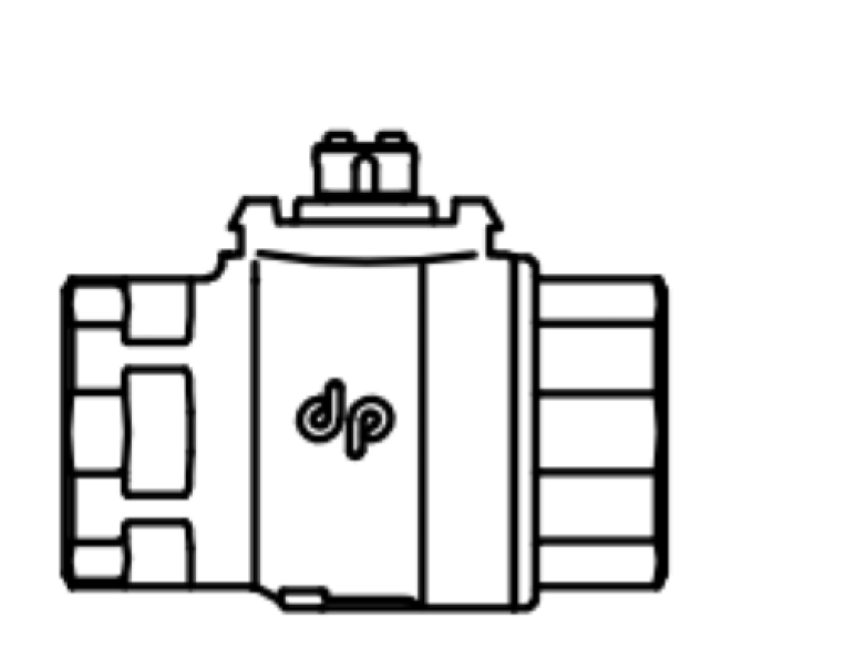 dettaglio valvola a sfera ottone a 2 vie filettata de pala 1 1 4