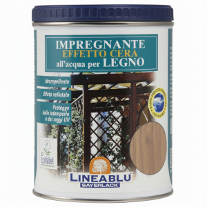 Impregnante all’acqua per legno effetto cera colore noce 0,75 l idrorepellente per esterni e interni  hi2212/00 206465