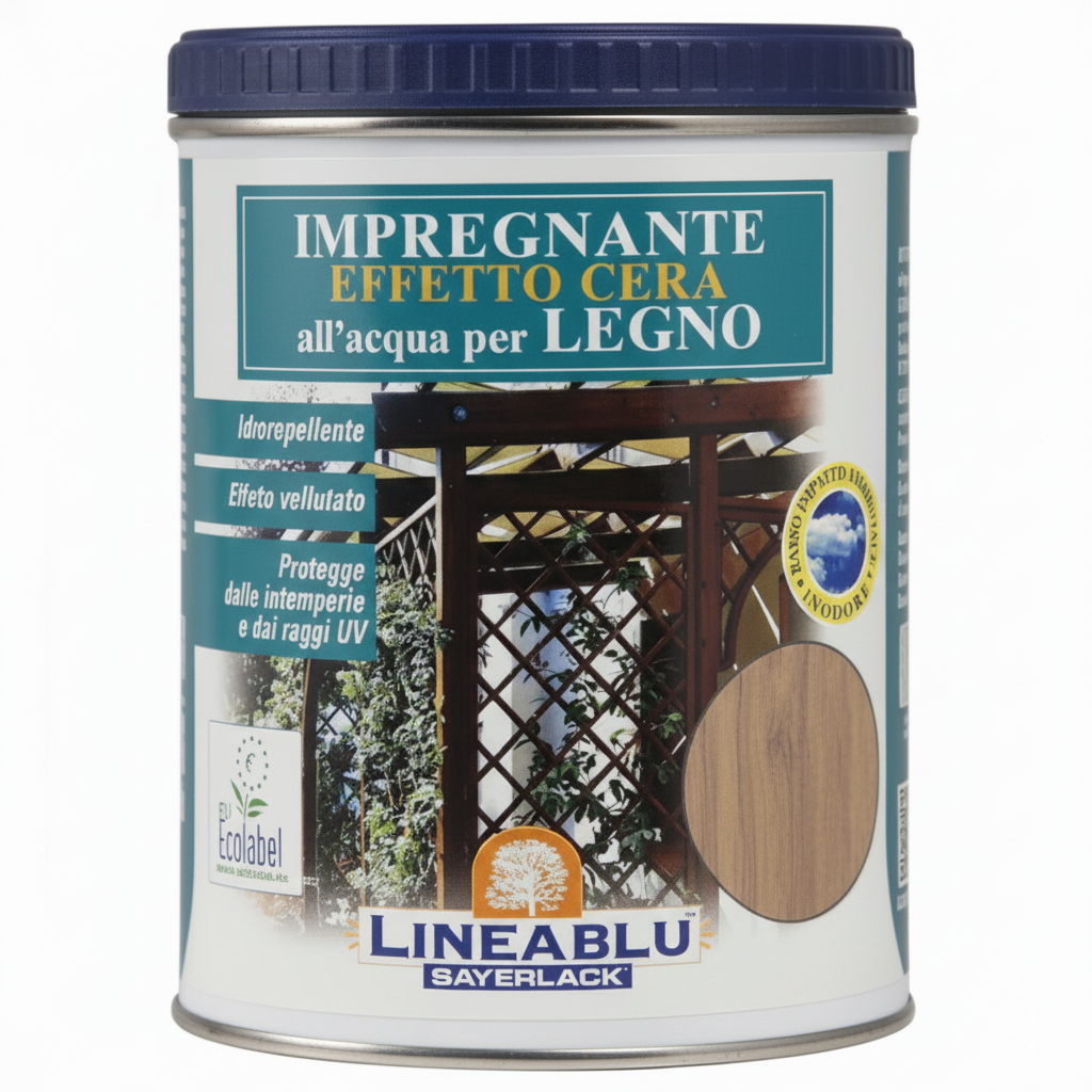 Barattolo impregnante per legno effetto cera Sayerlack Fraschetti allacqua 0.75 litri
