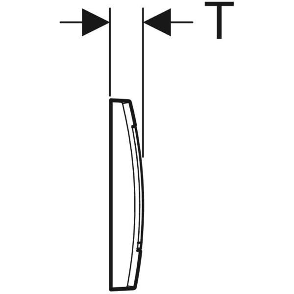 Placca di comando Twinline30 per risciacquo a due quantitu00e0 Geberit 115.899.KJ.1