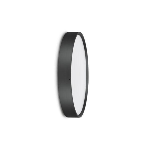 plafoniera LED parete soffitto grigio RAL 7021 Lombardo LL14400E3