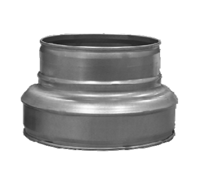 Riduzione circolare zincata in acciaio per impianti aeraulici diametro 300x250 mm Riduzione circolare zincata per condotti aria acciaio 300x250 mm Steam
