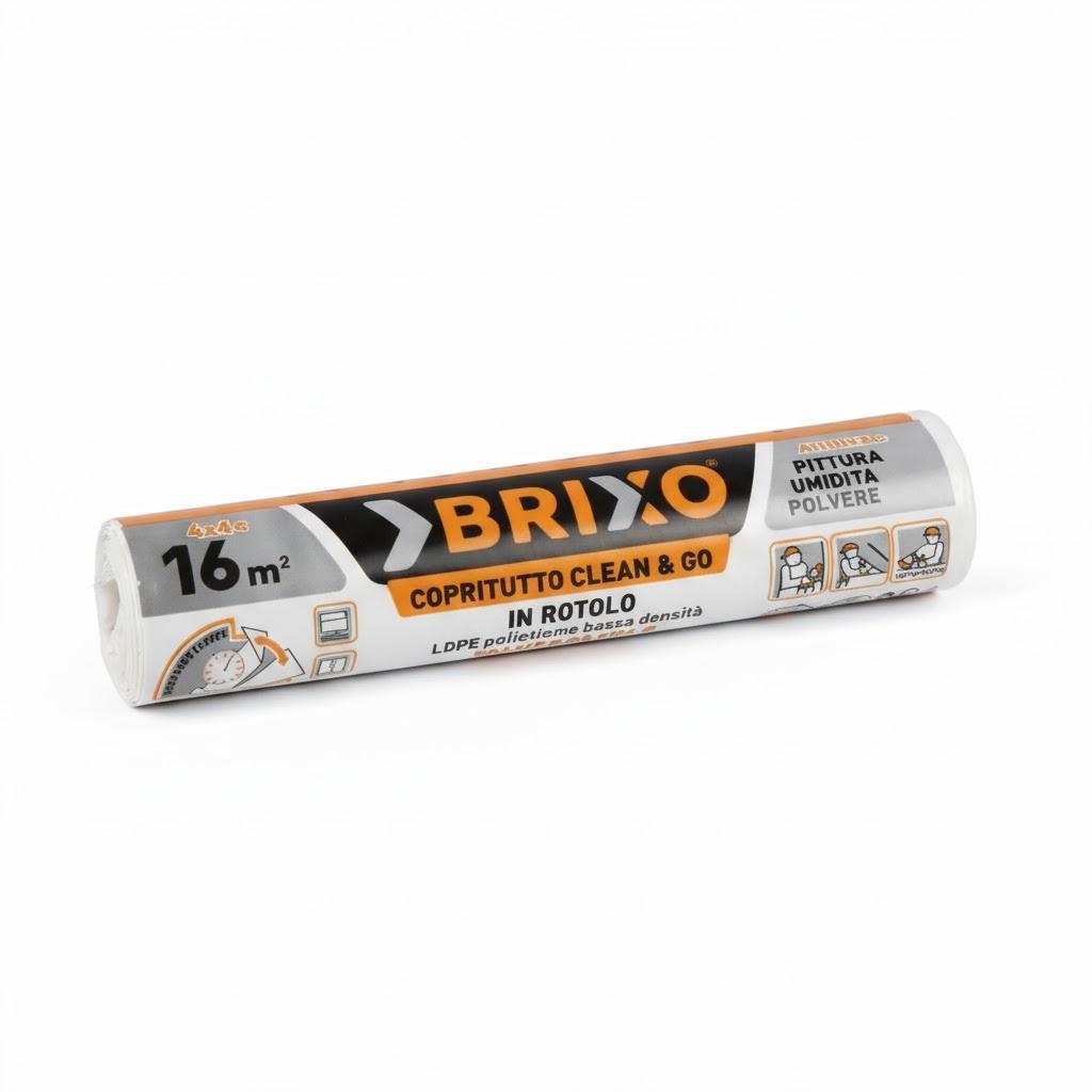 rotolo telo copritutto brixo polietilene 4x4 metri per pittura umiditu00e0 e polvere