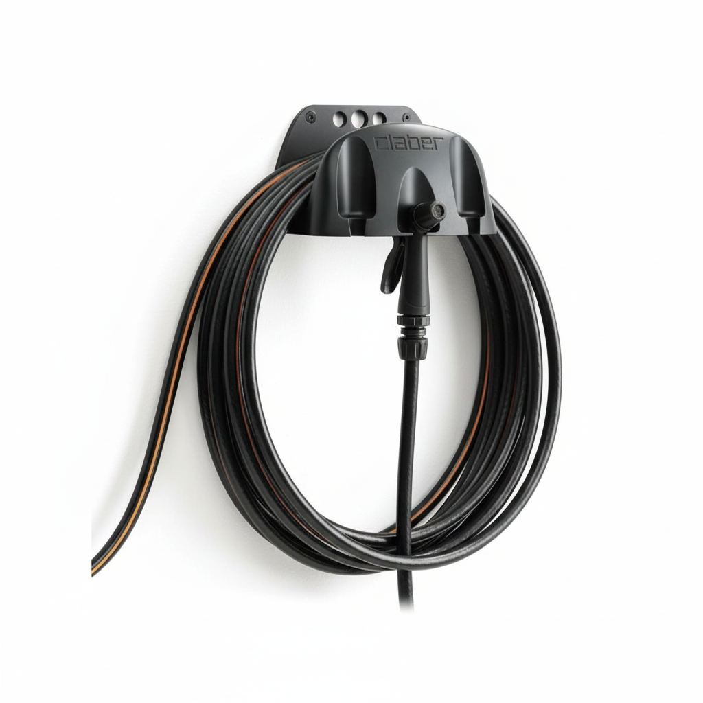 claber portatubi murale in resina con supporti per lance e raccordi claber eco 0 8866 518610 - foto 2