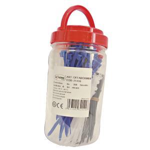 Tubo assortito di fascette multi misura e colore confezione 300 pezzi  21416
