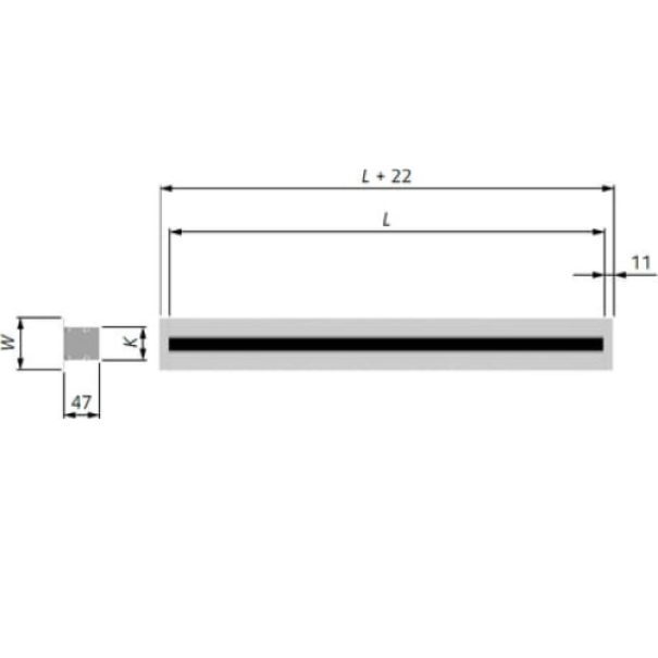 Diffusore lineare a feritoia HELLA 1 1000 SW R 0 SW Systemair 215815