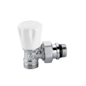 Valvola manuale per radiatori a squadra, ottone cromato attacco g 3/8″ iso 228‑1 m  340302
