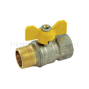 Valvole tornado per gas maschio/femmina iso7/en 10226 con leva farfalla gialla 3/4  2390011
