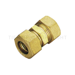 Raccordo diritto doppio a compressione tenuta oring dim 12  1300025