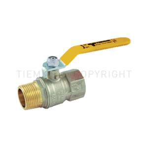 Valvole tornado per gas maschio/femmina iso7/en 10226 con leva piatta plastificata gialla  2390017
