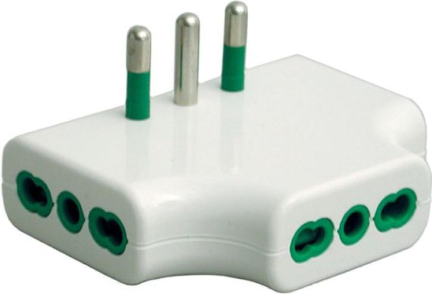 Adattatore piatto da S17 a 3P17/11 colore bianco Fanton 87220