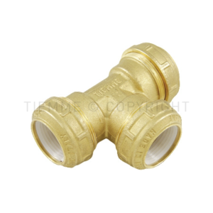 Raccordo compressione a t con ogiva in resina acetalica 20x20x20  3430038