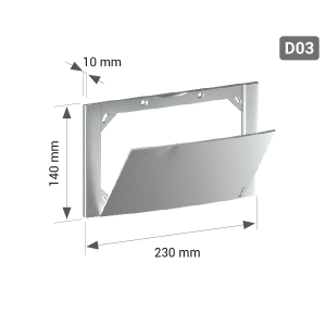 Placca 230x140mm cromo lucida d03  kpld0301m00