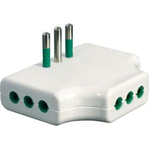 Adattatore piatto da s11 a 3p11 colore bianco  87250