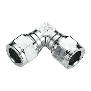 Raccordo 10 x 10 curvo doppio cromato  1130037
