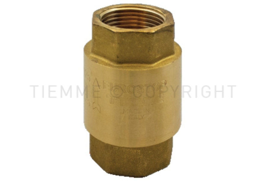 Valvola di ritegno EUROSTOP femmina/femmina ISO228 con otturatore metallico Tiemme 3500142