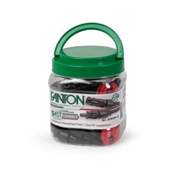 Kit connettori fotovoltaici FAST FMC4 20 maschi + 20 femmine con coppia chiavi Fanton A99999-03