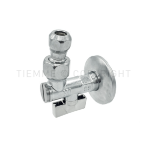 Valvola sottolavabo cromata con filtro snodo e rosone  2950007