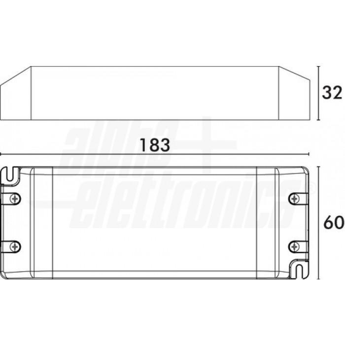 Alimentatore per LED a tensione costante 24V 100W 100-240VCA Alpha Elettronica KL234-34H