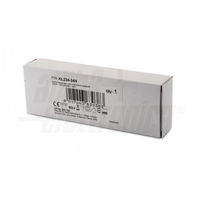 Alimentatore per LED a tensione costante 24V 100W 100-240VCA Alpha Elettronica KL234-34H