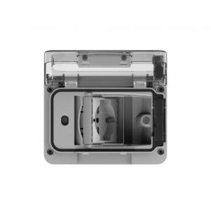 Custodia e presa da esterno wide ip55 schuko bivalente ral7035  4b.w.ral.015