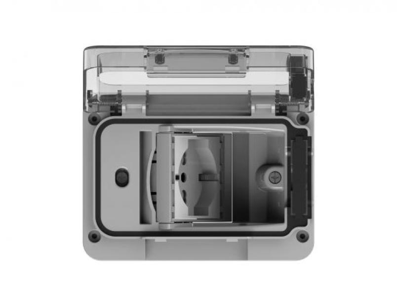 Custodia e presa da esterno Wide IP55 SCHUKO BIVALENTE RAL7035 4 BOX 4B.W.RAL.015