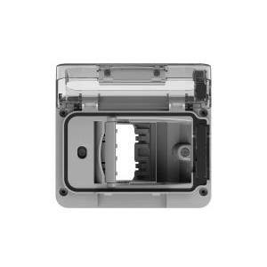 Custodia ip55 per scatola incasso 3 moduli colore ral7035 abs pc tpe protezione ip55 wide 4box 4b.w.ral