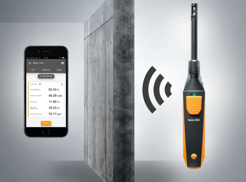 Termoigrometro Bluetooth 100m con App 605i Testo 0560 2605 02