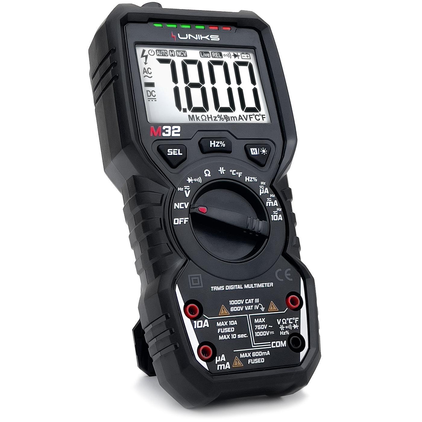 Multimetro AC DC TRMS  10A 600V Uniks M32