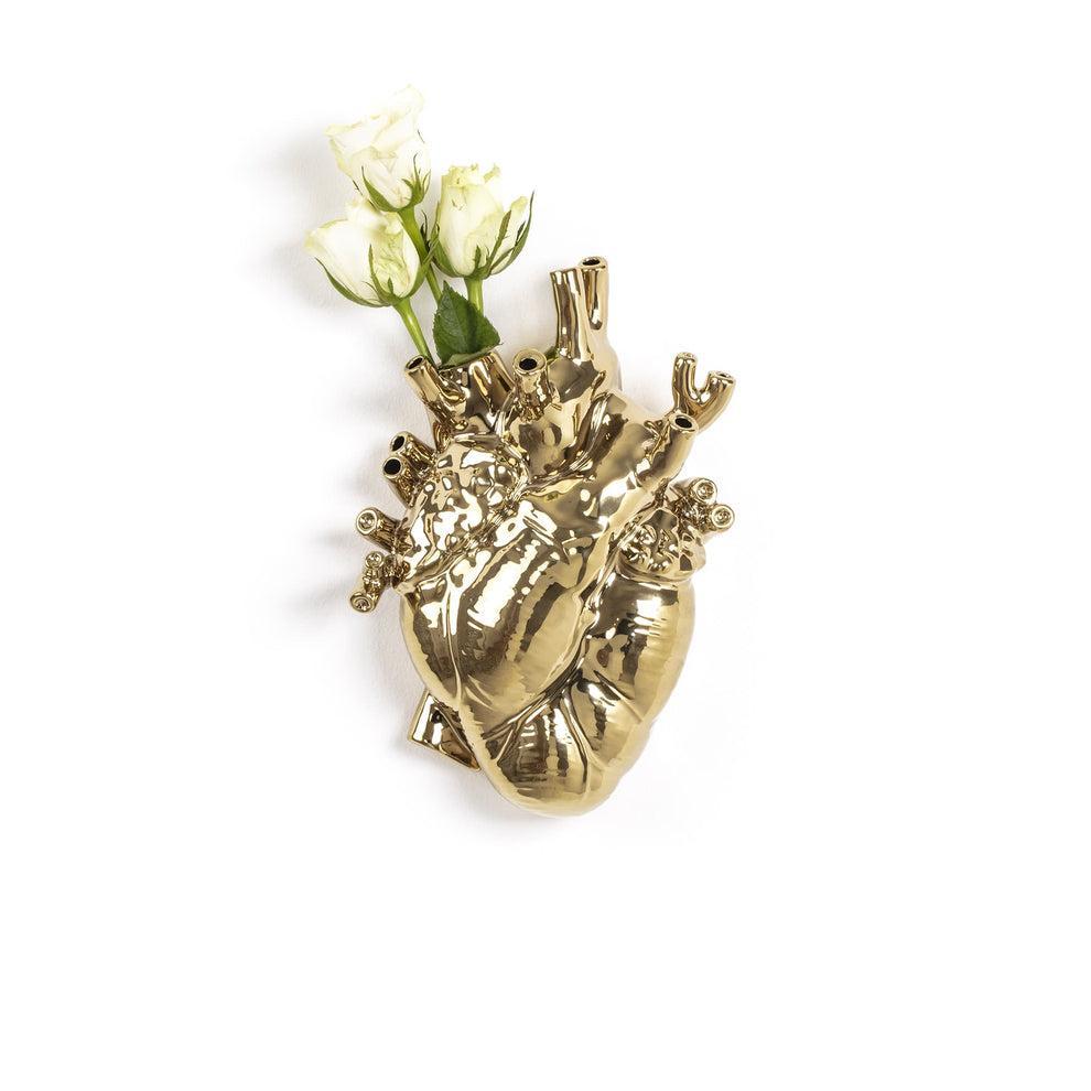 Vaso in porcellana Love in Bloom Gold Seletti 09921