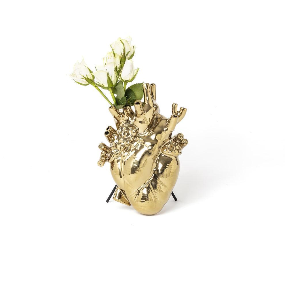 Vaso in porcellana Love in Bloom Gold Seletti 09921