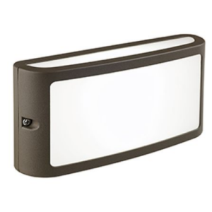 Applique led 10w da esterno in alluminio caffè luce calda 3000k ip65  screen 98500/27