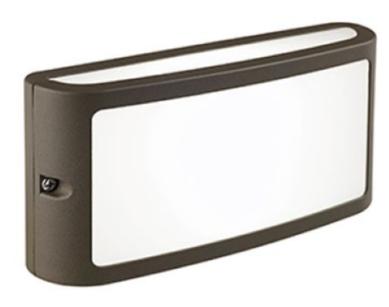 applique led 10w esterno alluminio caffe 3000k ip65 sovil screen 98500 27