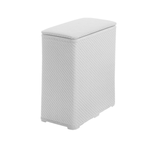 Cesto portabiancheria ambrogio in resine termoplastiche bianco  000020380200300