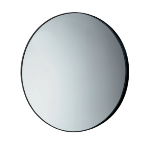 Specchio rotondo diametro 60 cm con cornice in resine termoplastiche nero  000060001400000
