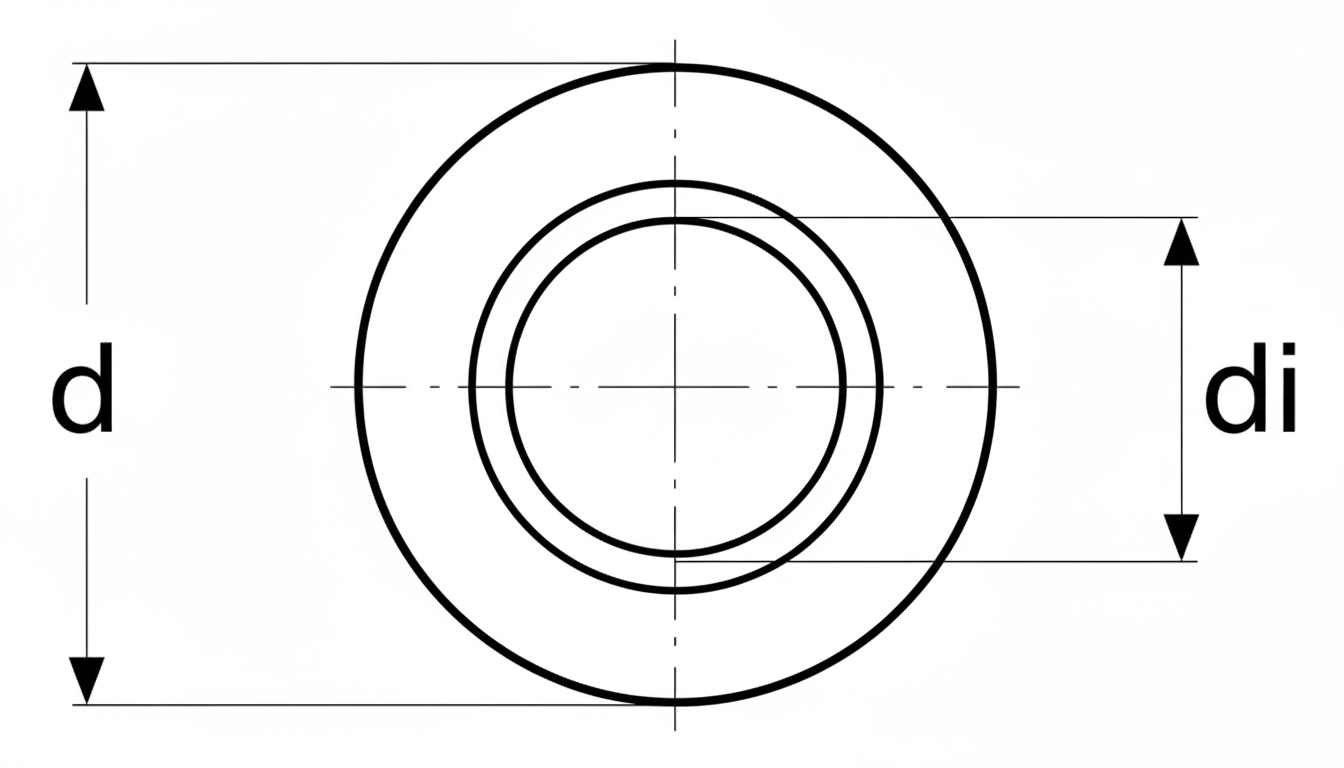 schema dimensionale guarnizione campana DN58x32 per impianto idraulico