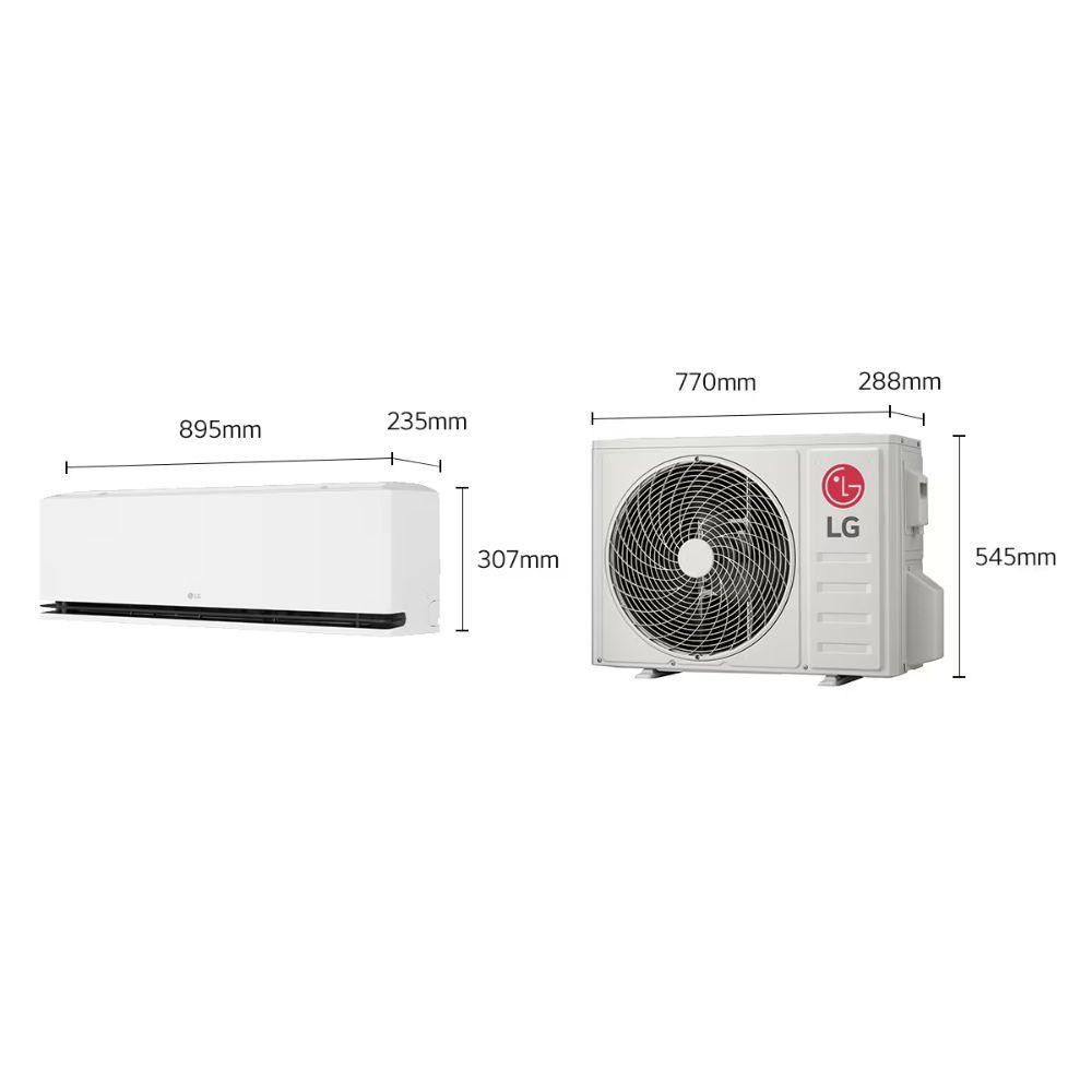 Condizionatore LG Dualcool Deluxe AI Air 12000 BTU monosplit Wi-Fi A+++ H12S1DA.NS1 + H12S1DA.U12