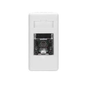 Presa/connettore telefonica rj11 doppino twistato morsetti a vite 1 modulo system white  gw20251