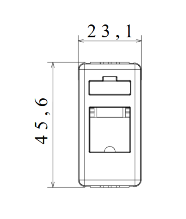 Presa/Connettore telefonica rj11 doppino twistato morsetti a vite 1 modulo system white Gewiss GW20251