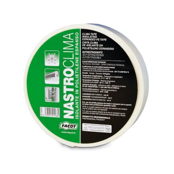 nastro isolante 50 mm 10 m impianti climatizzazione facot