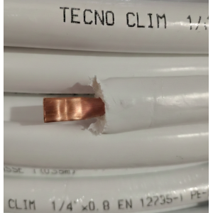 Tubo rame refrigerazione en12735-1 1/4 6,35x0,8 isolato bianco  01