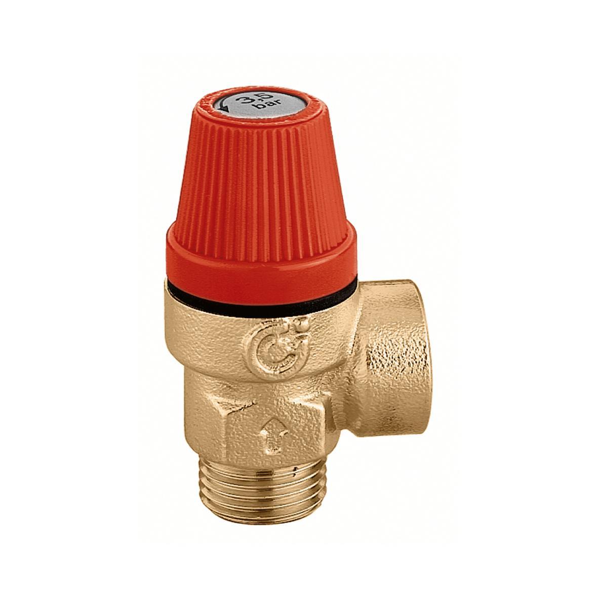 Valvola di sicurezza ordinaria attacchi MF D 1/2 2,5 bar Caleffi 312425