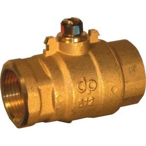 Valvola a sfera 2 vie per impianti idraulici in ottone nichelato 1/2 pollice kv 12,5  632 f