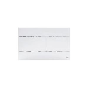 Placca di comando doppio tasto ultrasottile per cassette incasso in abs bianco oli slim 659041