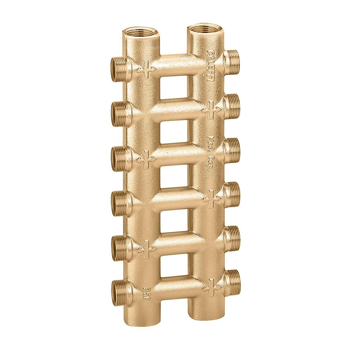 Collettore complanare fuso monoblocco D 3/4 6+6 23P.1,5 Caleffi 356506
