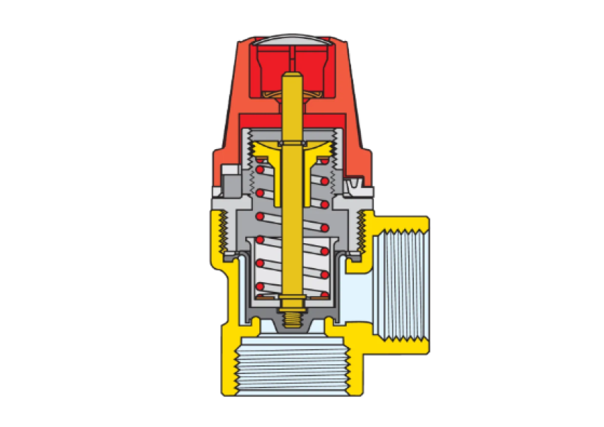 Valvola di sicurezza ordinaria attacchi FF D 1/2 Caleffi 311440
