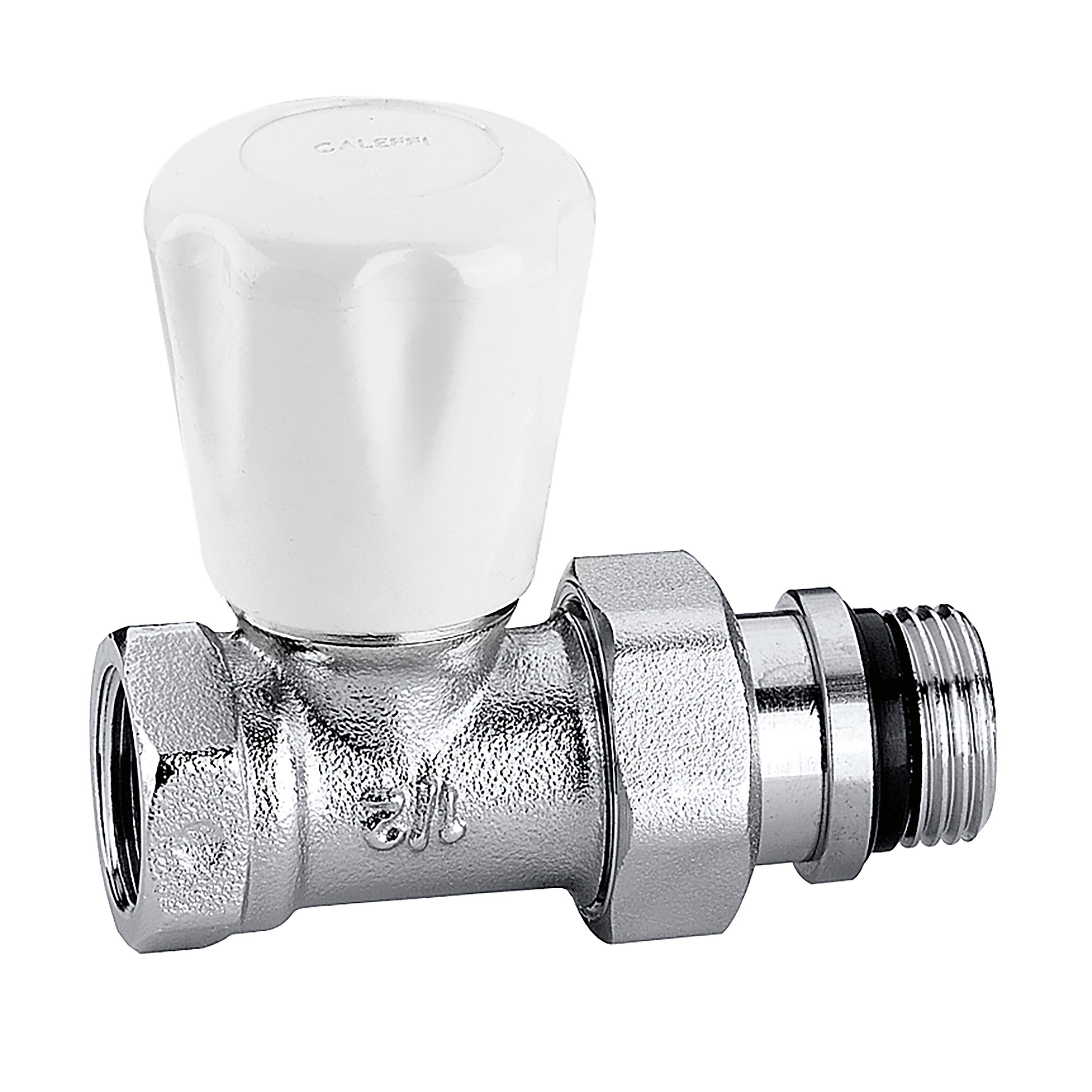 Valvola manuale per radiatori Versione dritta per tubo in ferro MF D1/2 Caleffi 412402