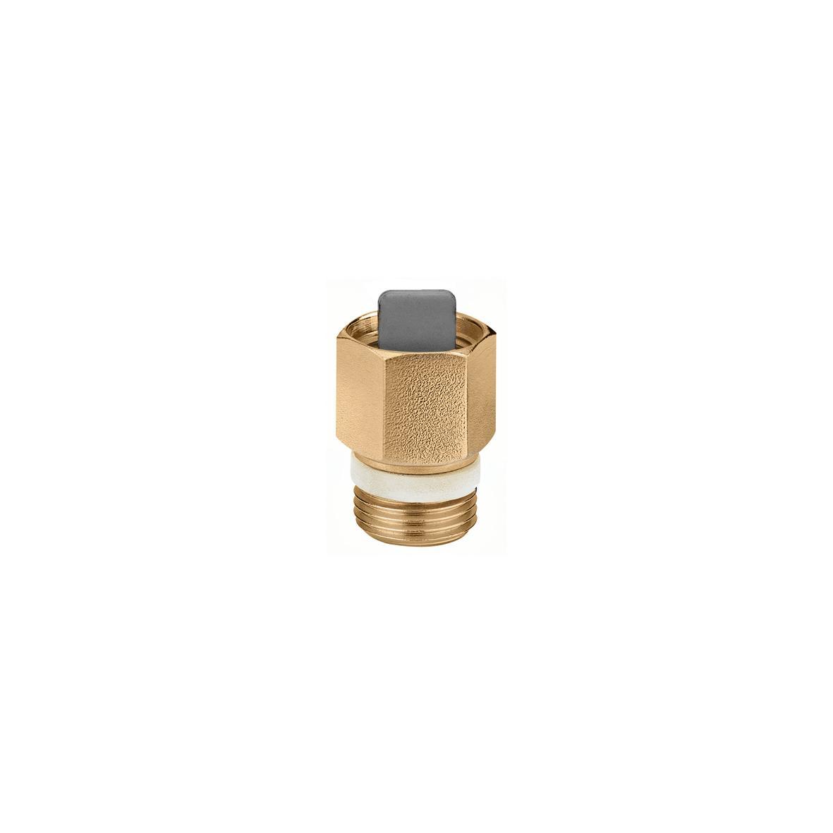 Rubinetto di intercettazione automatico GIALLO MF D1/2 no PTFE Caleffi 561400