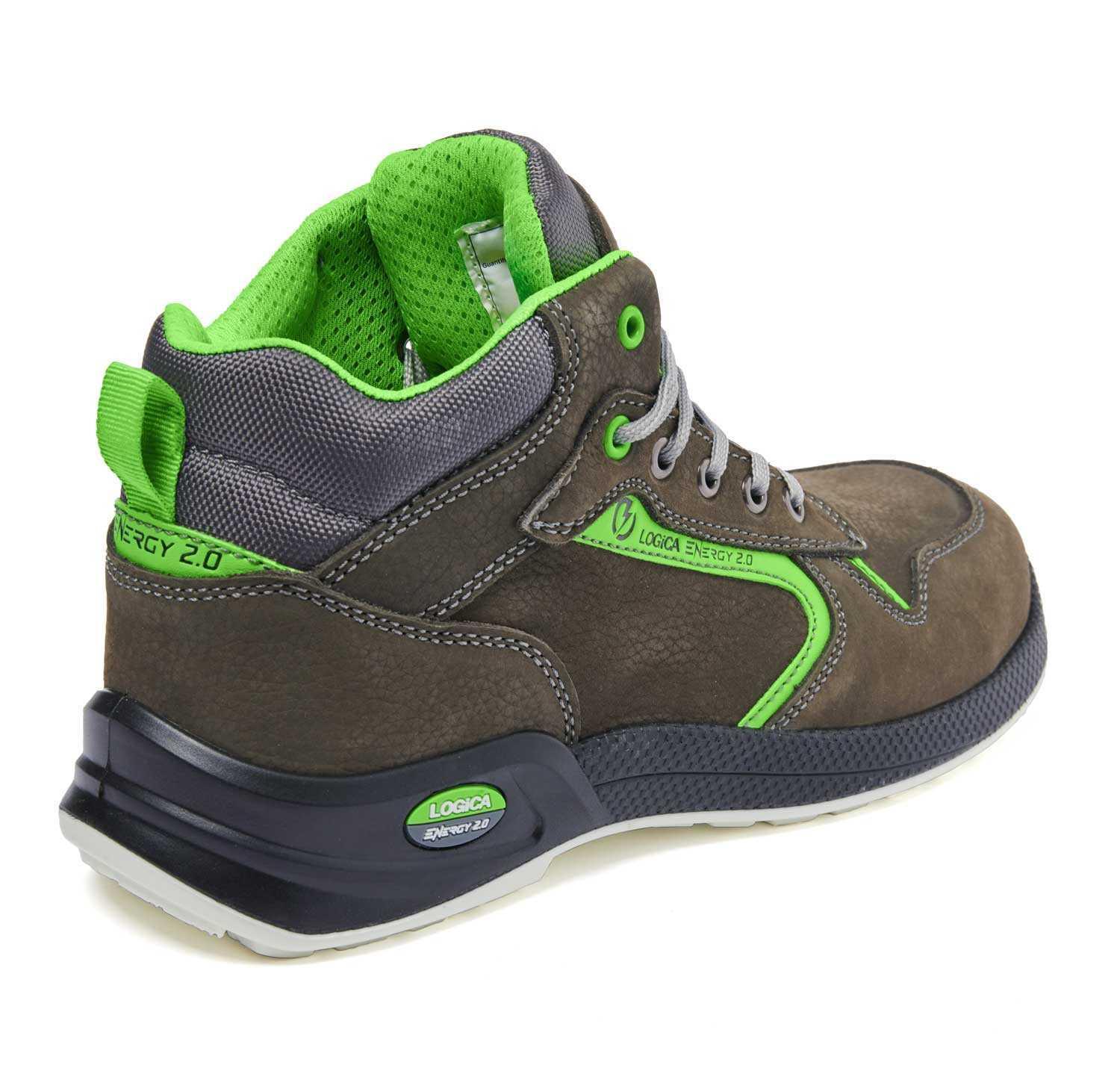 scarpe antinfortunistiche alte s3s fo sr esd pelle nabuk logica borneo2 taglia 44