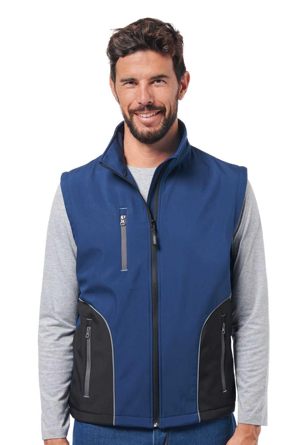 gilet da lavoro softshell waterproof blu nero logica koala 1 taglia m